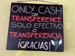 Cash only - nur Bargeld Fish Taco Todos Santos