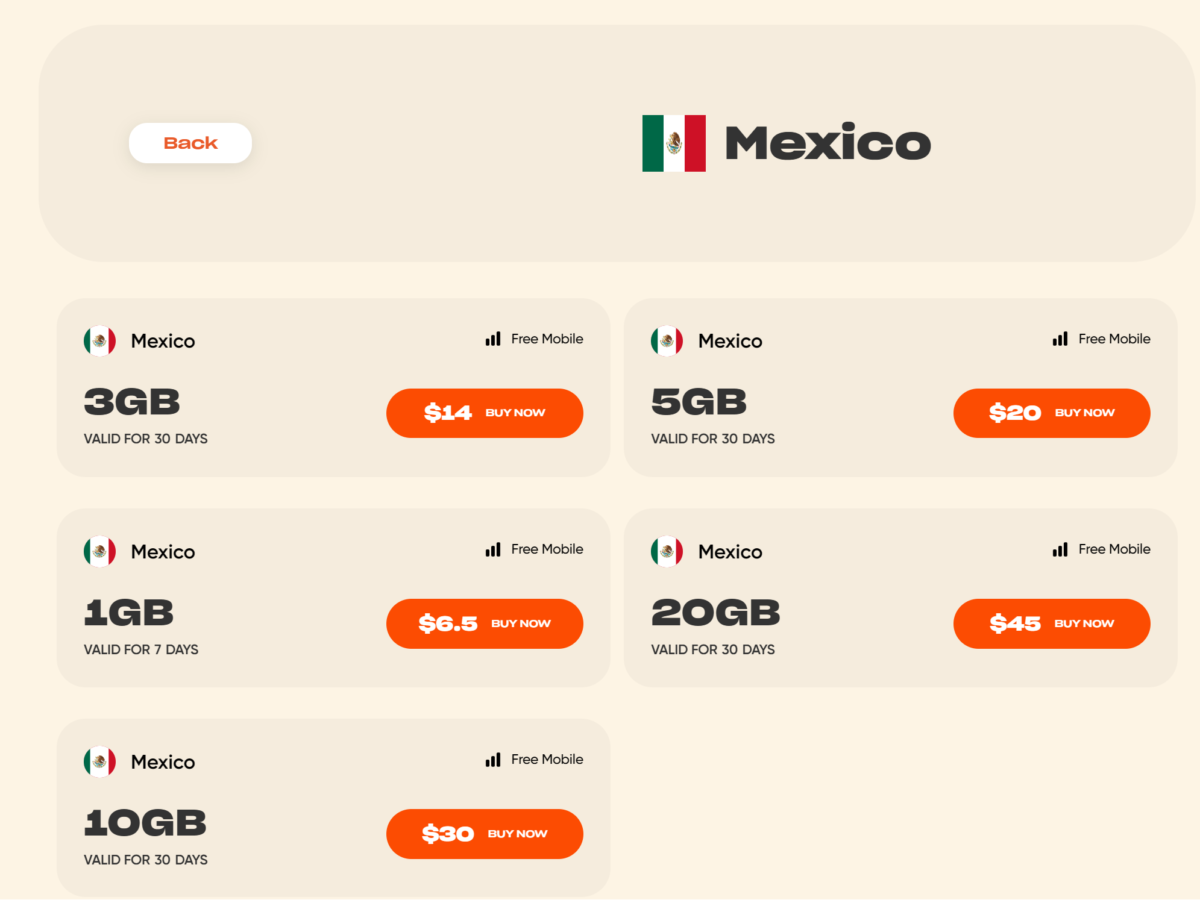 Simly.io Roaming Tarife für Mexiko Simly.io Roamingtarife für Mexiko: https://www.simly.io/category/mexico
3 USD Rabatt mit Gutscheincode KARS3ZM2